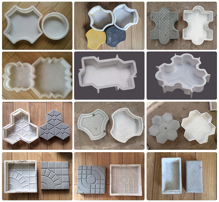 Rubber Plastic PVC Paver Molds Interlock Concrete Paver Mould for Floor