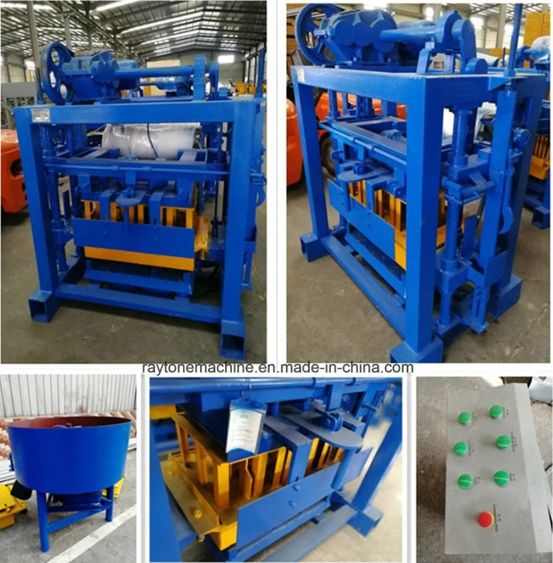 Qt40-2 Simple Cement Block Mould Brick Making Machine Small Hollow Block Machine