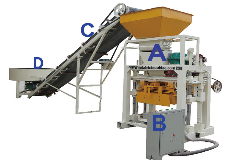 Sidewalk Pavement Brick Machine Qt40c-1 Block Moulding Machine