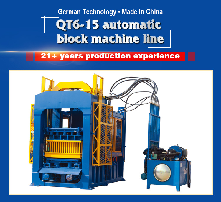 Qt6-15 Full Automatic Cement Brick Making Machine
