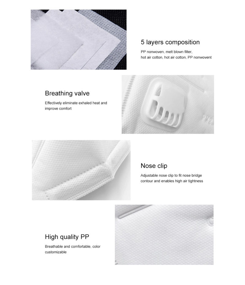 Durable Protective Dust FFP2 Adult Face Mask with Valve with New Technology