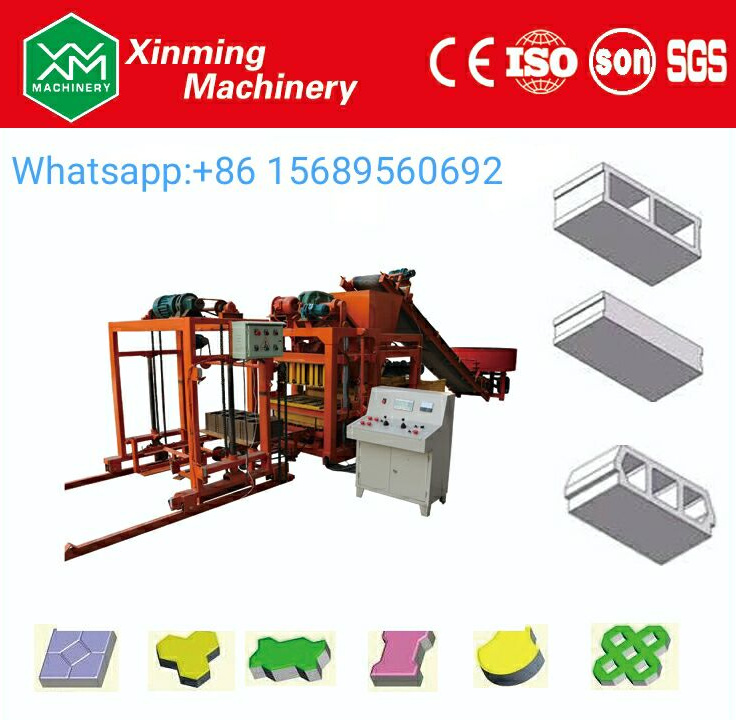 Qt4-25 Block Making Machine Make Concrete Blocks Hollow Block Solid Block Paver Block Curb Stone and So on for Commercial Use