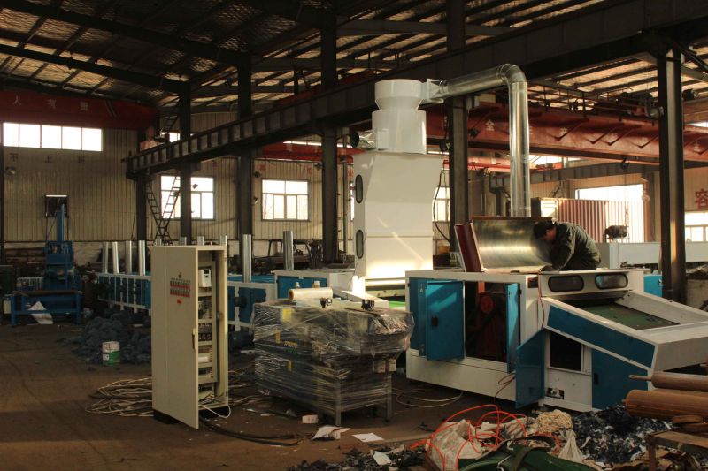 Textile / Fabric Cotton / Denim Waste Tearing Machine for Recycling Garment