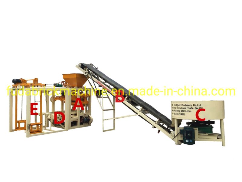 Fuda Qt4-24b Hollow Brick Machine Paver Interlock Machine Price