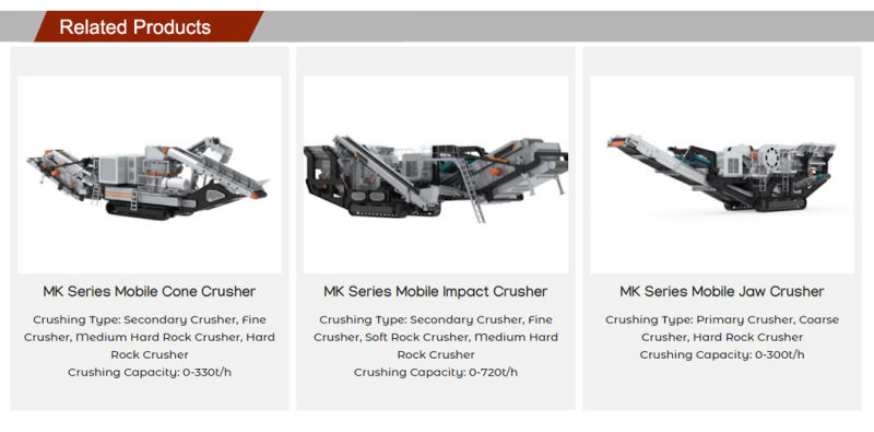 Crawler Type Mobile Stone Crusher Machine for Aggregate Crushing Plant