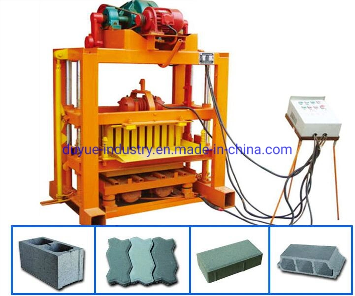 Africa Hot Sale Qtj4-40 Concrete Block Machine Interlocking Pavement Brick Molding Machine in Tanzania
