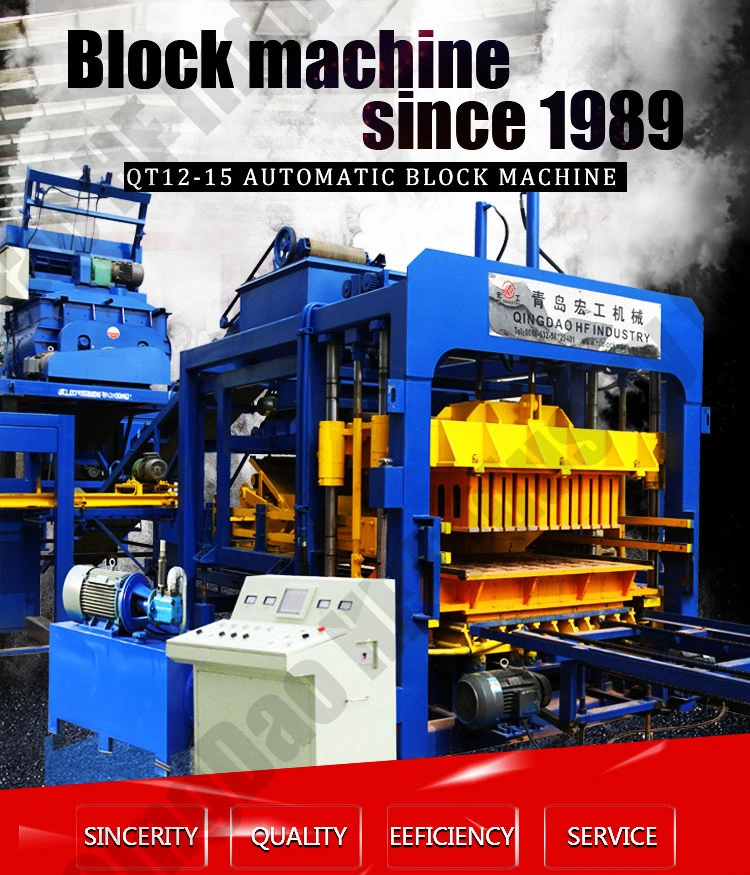 Qt12-15 Cement Block Maker Machine Hydraulic Block Molding Making Machine