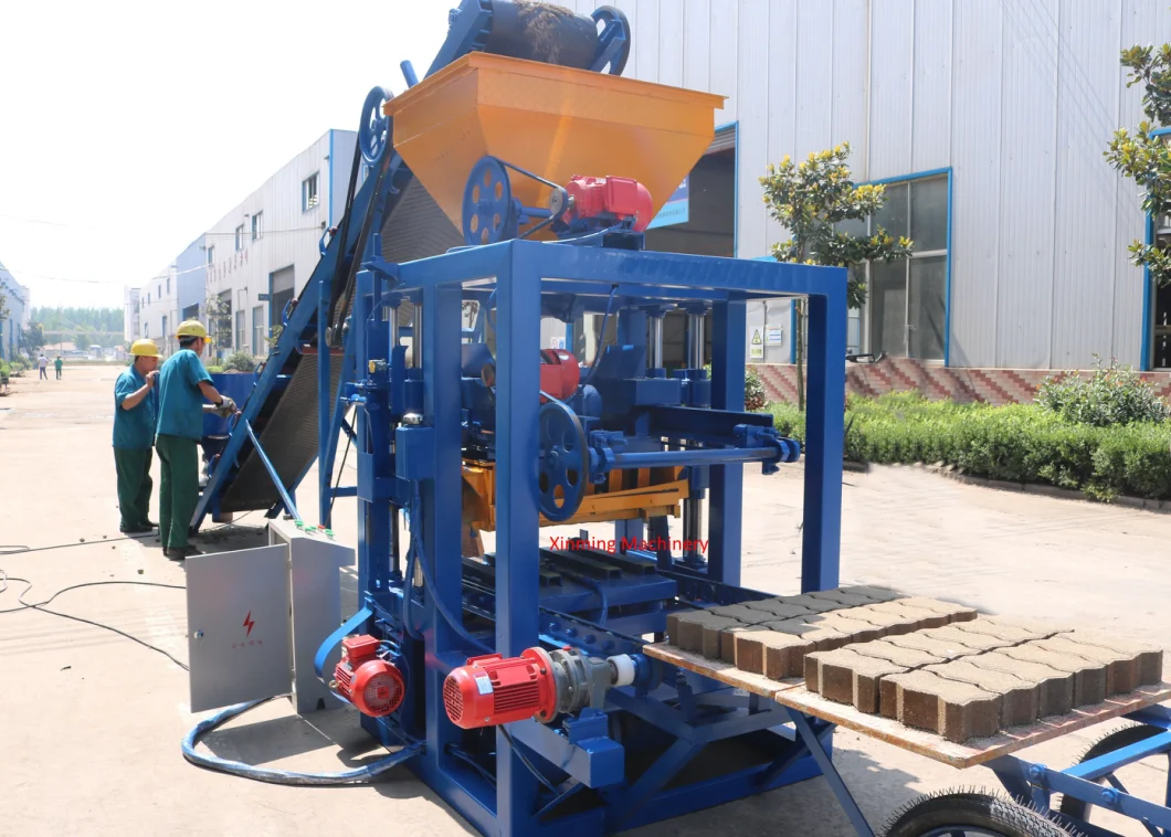 Qt4-24 Concrete Block Moulding Machine Cement Paver Block Brick Making Machine in Kenya