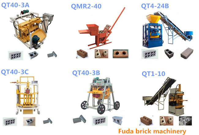Qt40-3A Small Mobile Hollow Manual Concrete Brick Making Machine