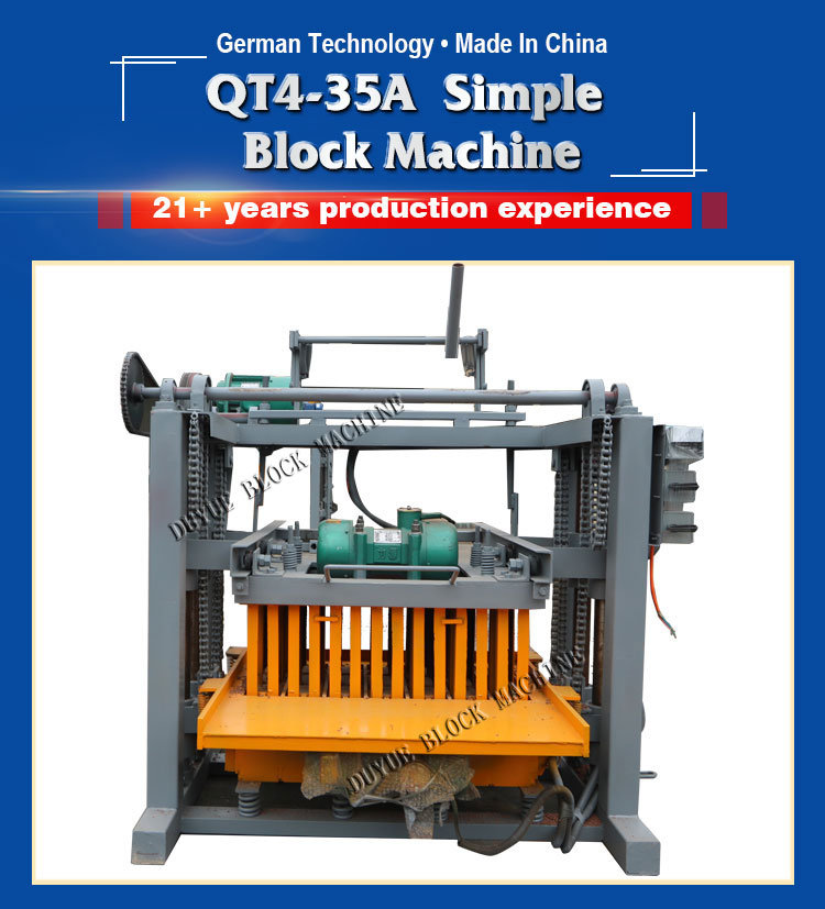 Qt4-35A Small Scale Brick Making Machine Hand Operated Fly Ash Brick Making Machine Manual Block Machine Paver Machine