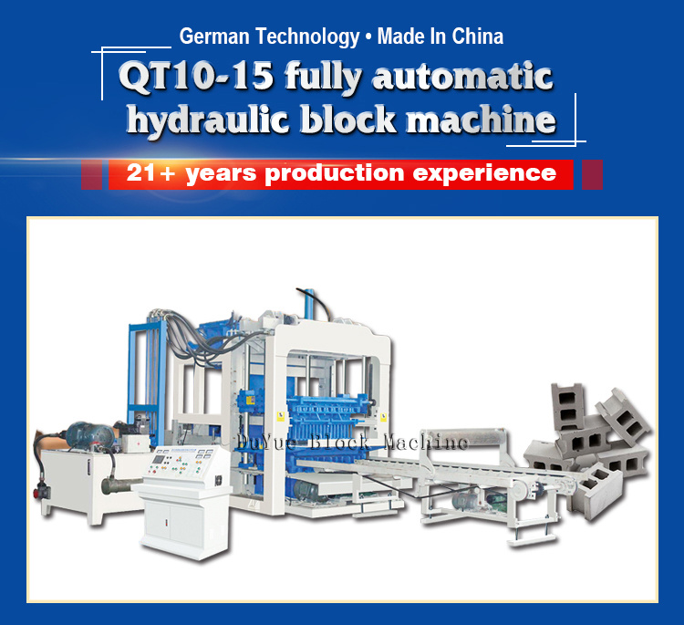 Qt10-15 Automatic Block Making Machine, Concrete Hollow Block Machine, Cement Brick Forming Machine