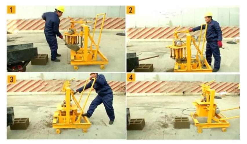 Qm2-42 Small Movable Egg Laying Cement Concrete Fly Ash Home Use High Quality Solid Manual Small Block Machine Price