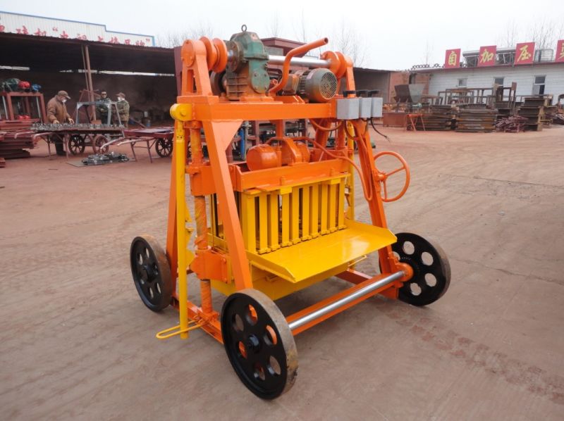 Qmy4-45 Manual Mobile Cement Hollow Brick/Solid Brick Making Machine
