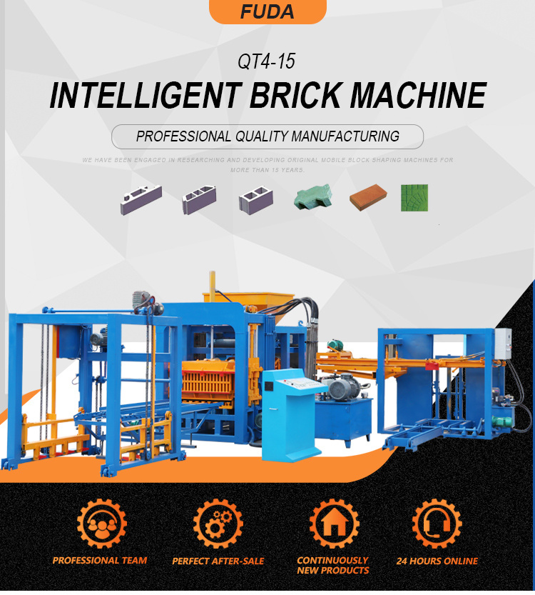 Fuda Block Making Machine, Automatic Concrete Habiterra Interlocking Brick Making Machine