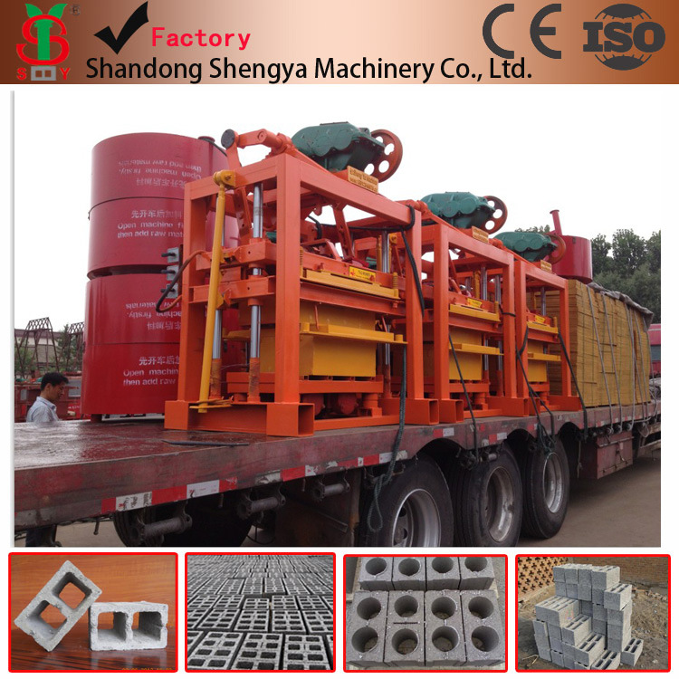 Manual Concrete Hollow Block Making Machine Interlocking Paving Block Brick Machine Solid Brick Machine in Nigeria (QTJ4-40)