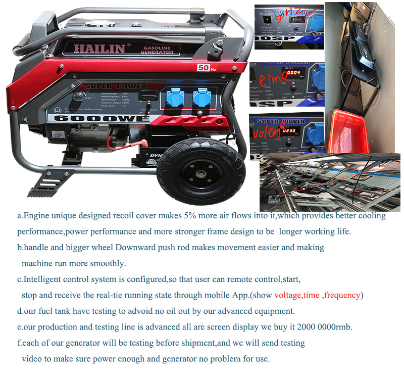 Petrol 90 Electric and Hand Start Air-Cooled AC Single and Three Phase Power and Portable Gasoline Generator