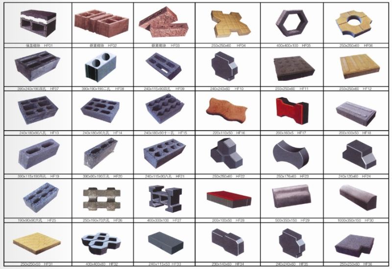 Hongfa Concrete Paver Interlocking Brick Making Machinery / Block Machine