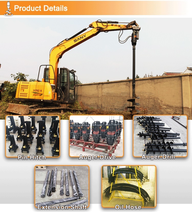Ray Hydraulic Earth Auger Hydraulic Auger Digger Hydraulic Earth Auger