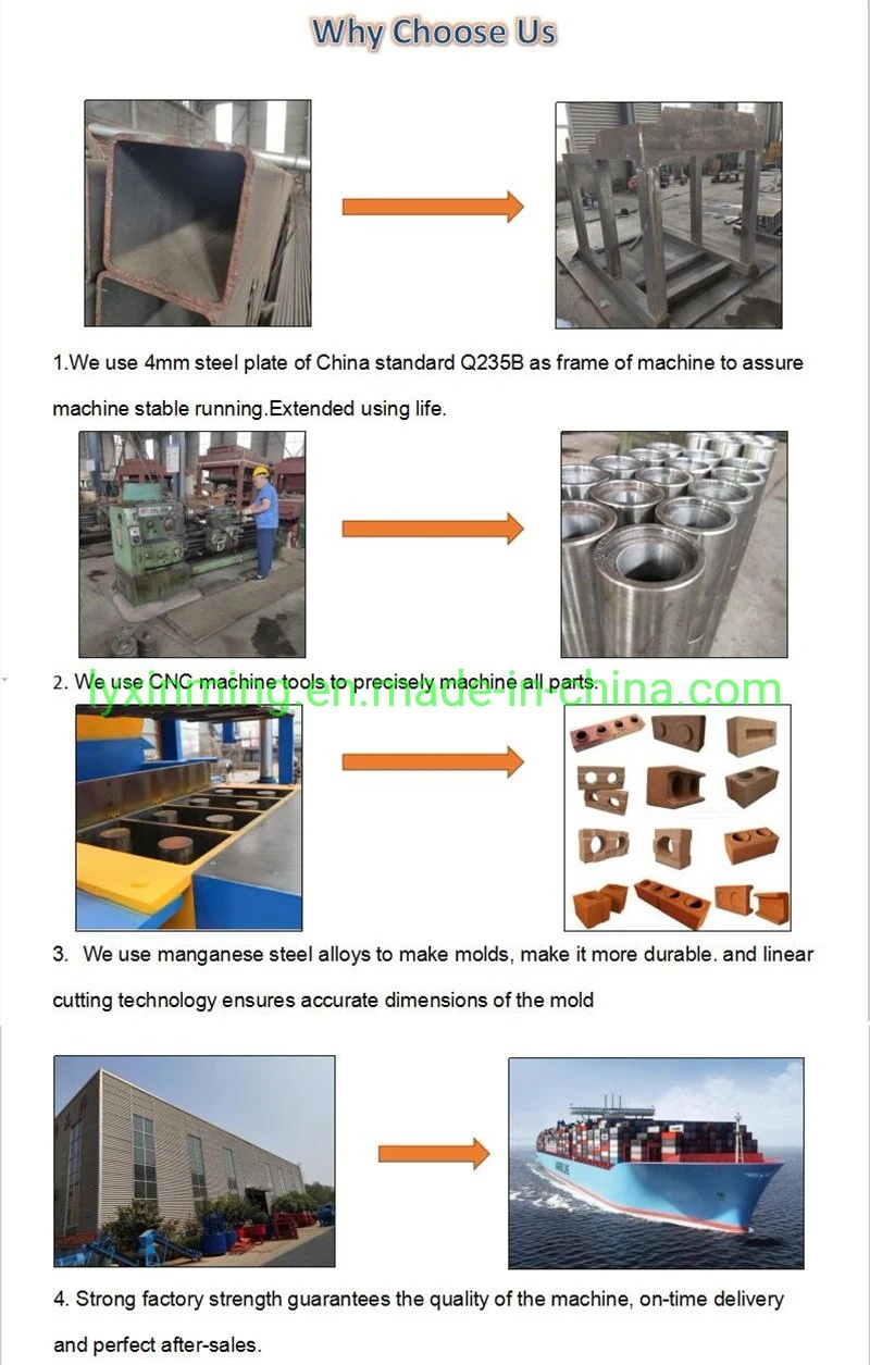 Hydraform Block Making Machine Xm4-10 Hydraulic Brick Making Machine Clay Hollow Block Machine for Sale
