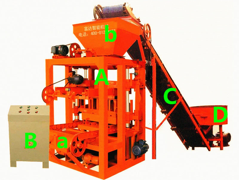 Building Material Construction Machine, Small Semi Automatic Concrete Block Machine