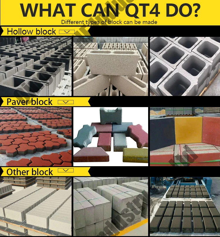 Brick Making Machine Qt4-15 Concrete Block Moulding Machine in Zambia