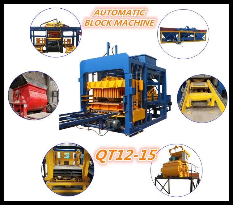 Qt12-15 Automatic Interlocking Brick Machine/Block Machine Full Automatic Block Making Machine Turkey