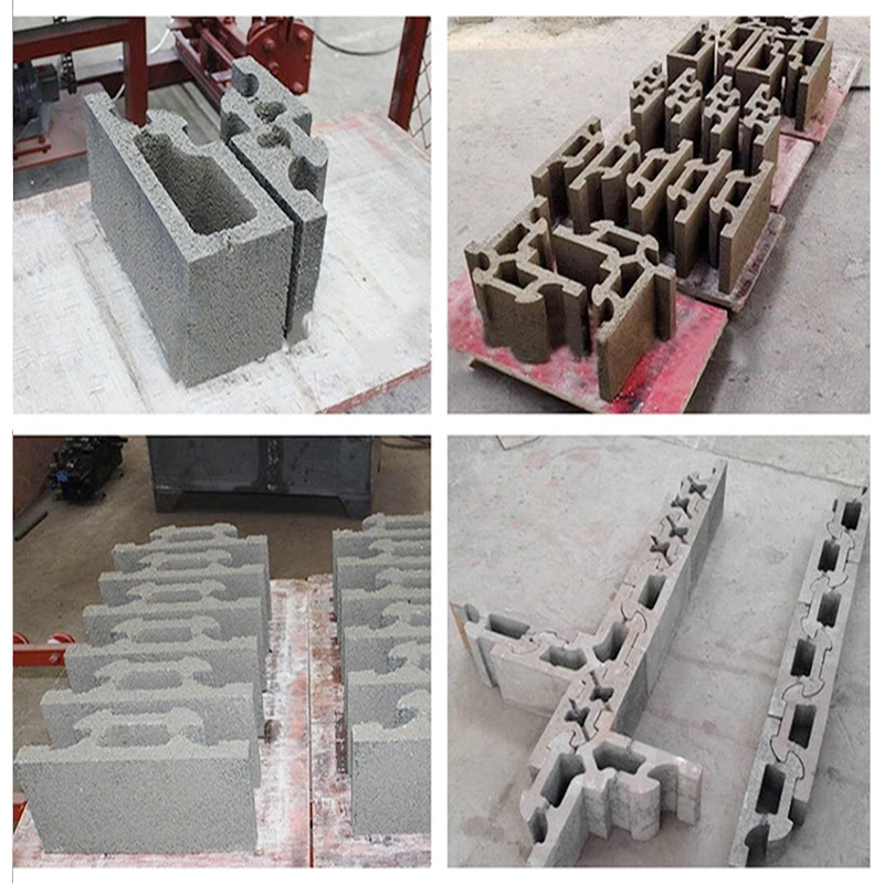 Semi Automatic Paver Concrete Wall Block Brick Block Making Machine