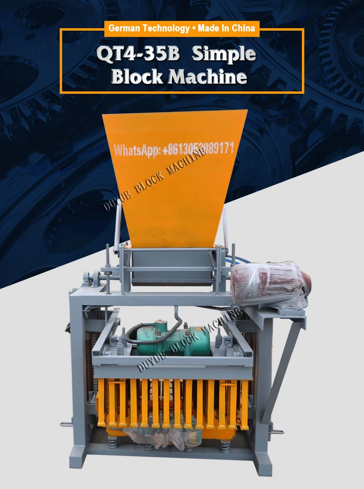 Qt4-35b Durable Manual Compressed Earth Block Maker Machine for Sale
