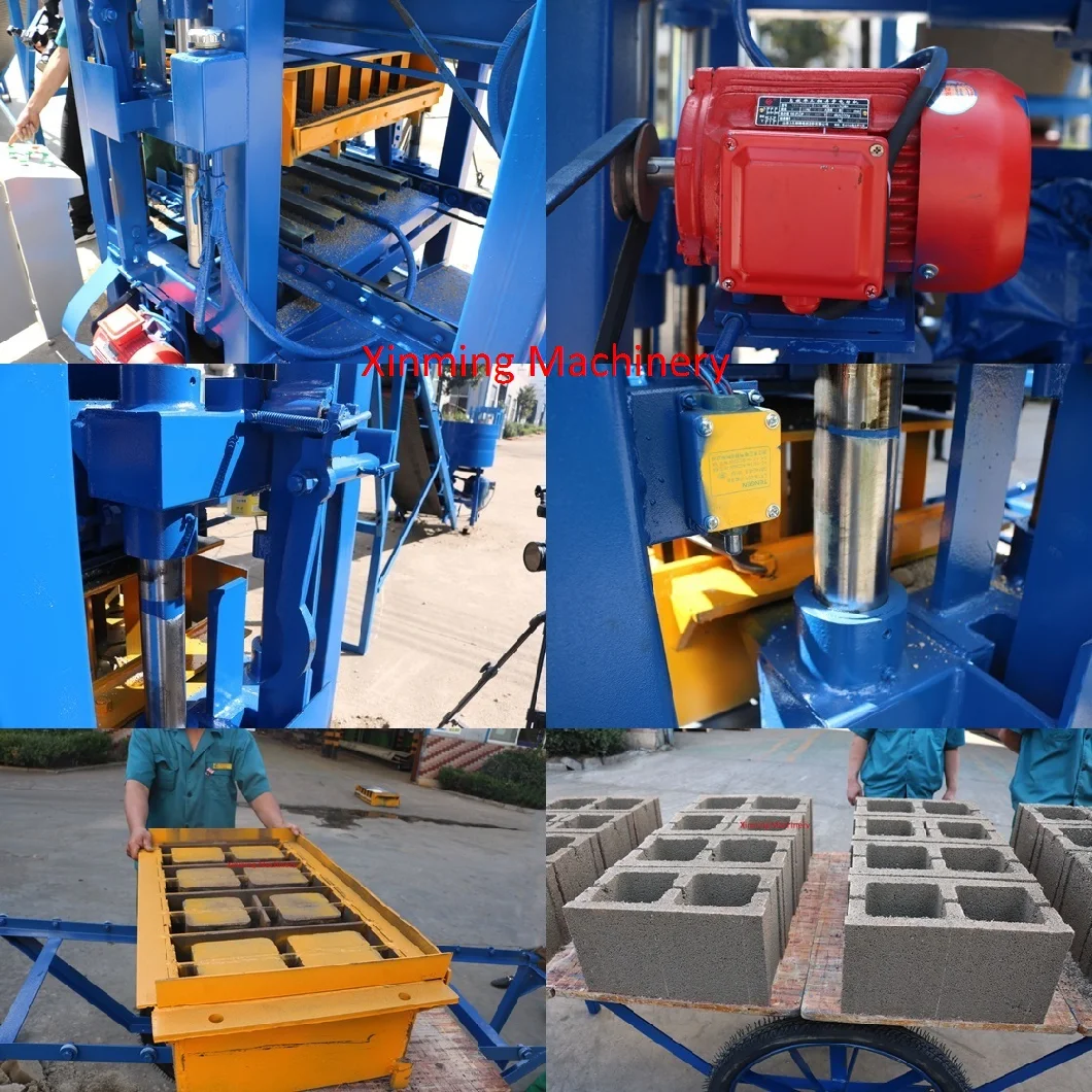 Qt4-24 Concrete Block Moulding Machine Cement Paver Block Brick Making Machine in Kenya