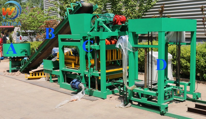 Giantlin Qtj4-25 Automatic Concrete Cement Paving Stone Block Making Machine for Sale in Ghana Zambia