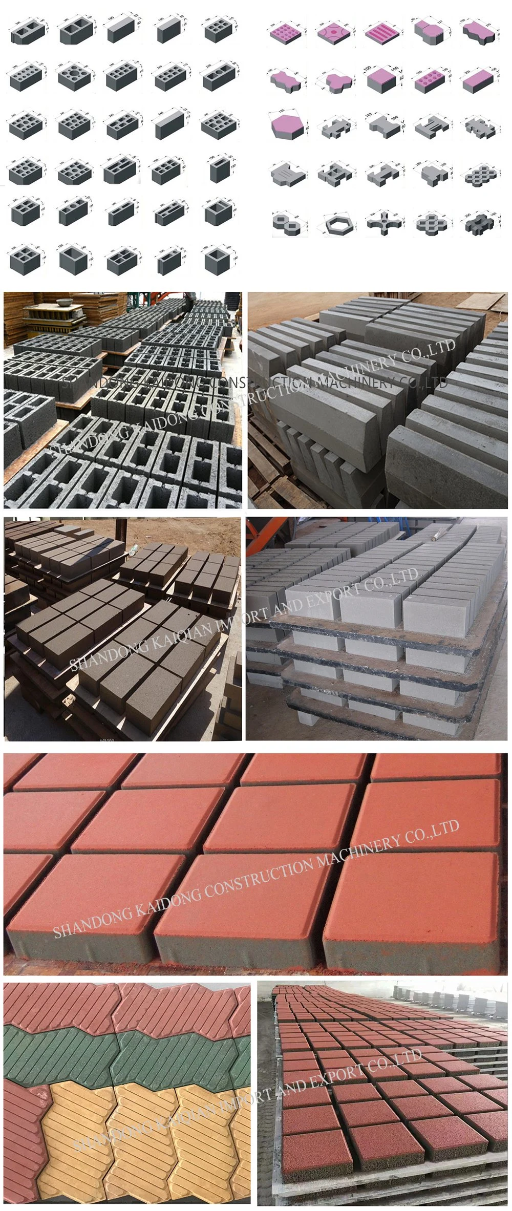 Solid Hollow Stock Brick Block Paving Block Manual Concrete Block Interlocking Brick Making Machine Price List