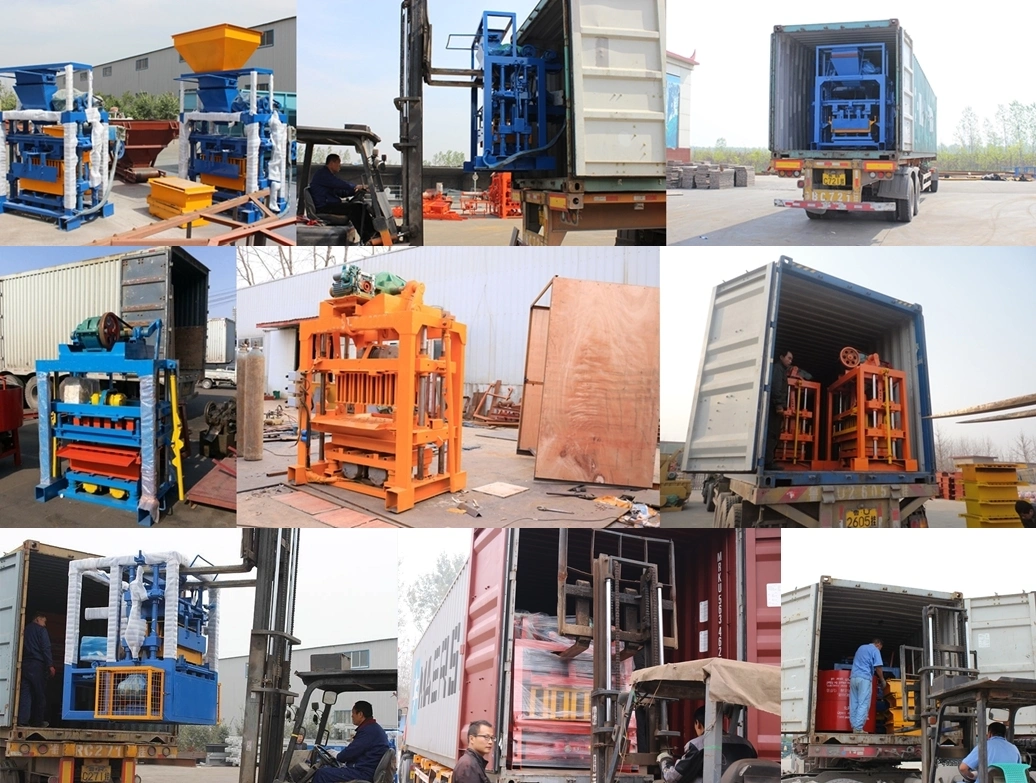 Qt4-24 Concrete Block Moulding Machine Cement Paver Block Brick Making Machine in Kenya