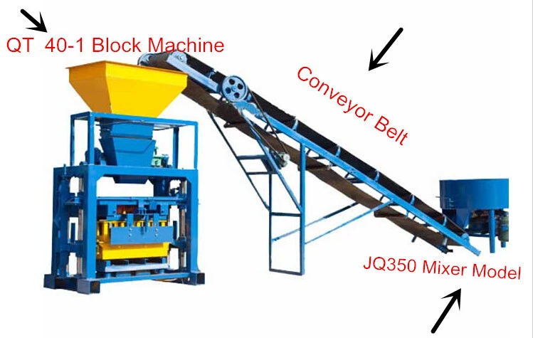 Qt40-1 Manual Concrete Block Making Machine in Africa