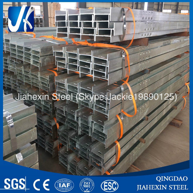 S275jr Galvanised Slotted Steel I Beam for Retaining Wall System