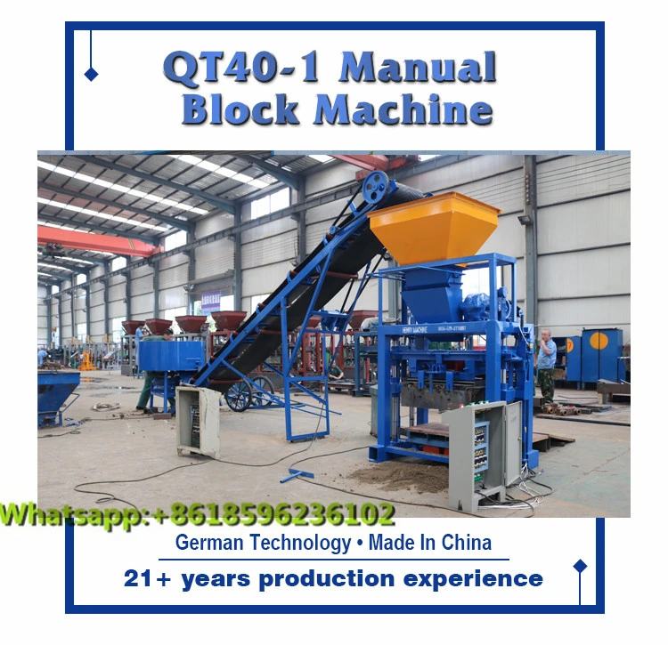 Qt40-1 Hollow Block Machine, Brick Making Machinery, Semi-Automatic Brick Machine