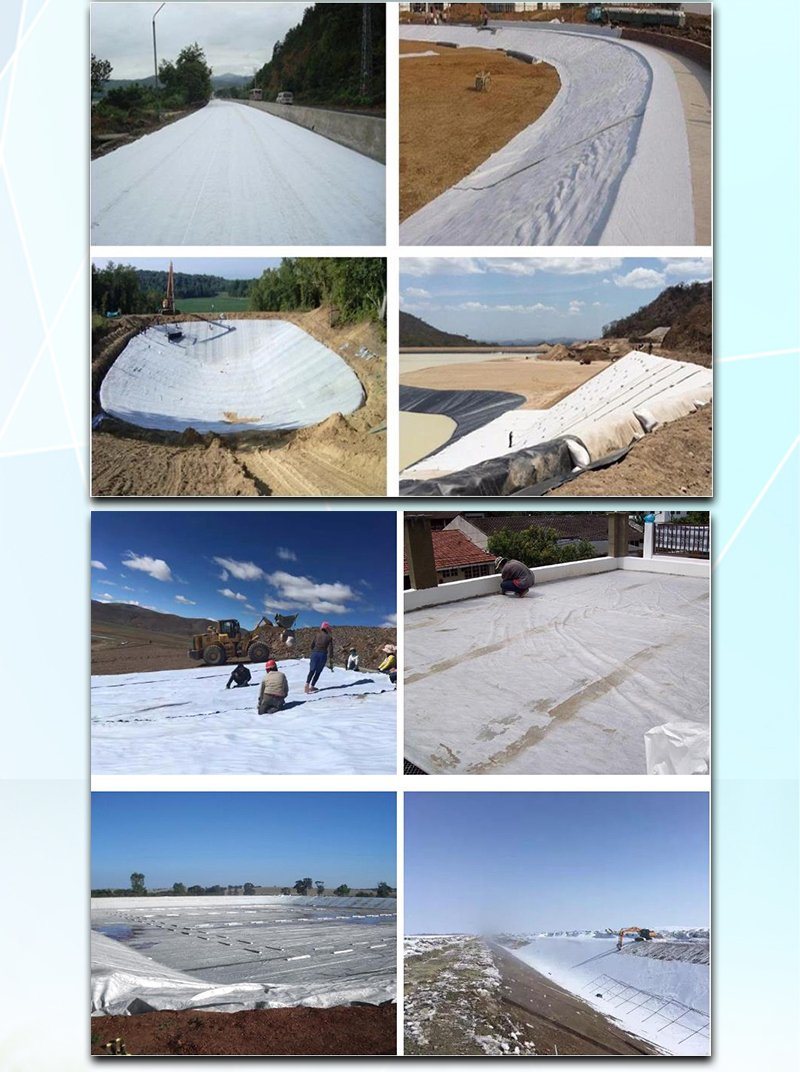White Puncture Resistant Ground Cover Geotextile Fabric for Retaining Wall