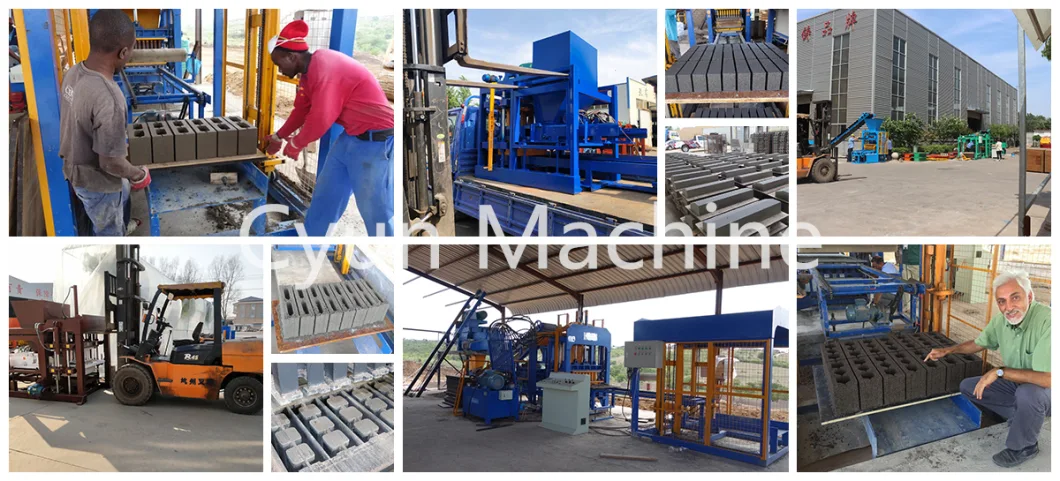 Qt4-24 Semi-Automatic Block Machine Production Line Building Material Machinery