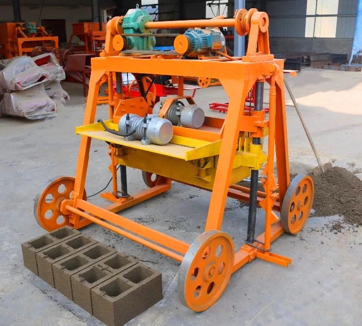 Small Block Machine Diesel Engine Mobile Hollow Block Machine