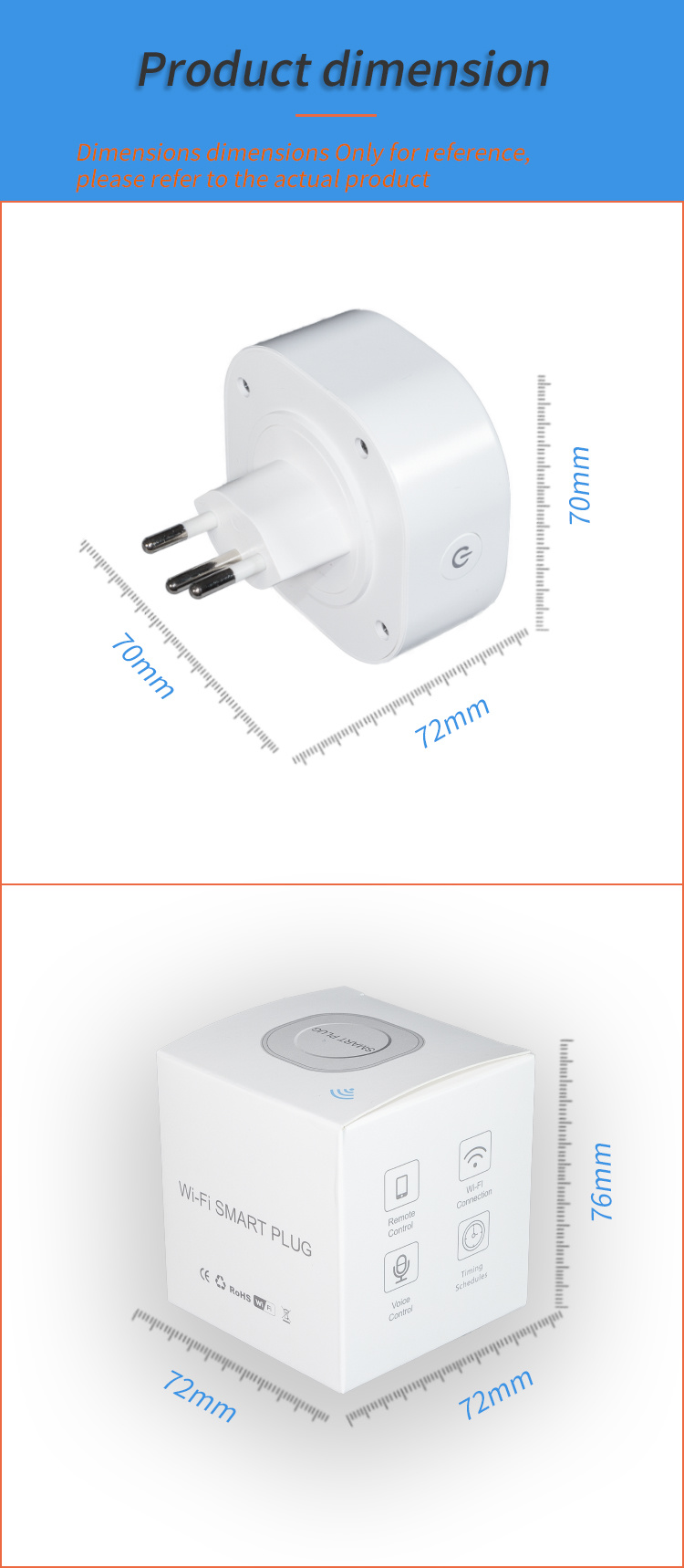 Smart Home WiFi Smart Plug Socket Smart WiFi Plug Socket Compatible with Amazon Alexa and Google Home