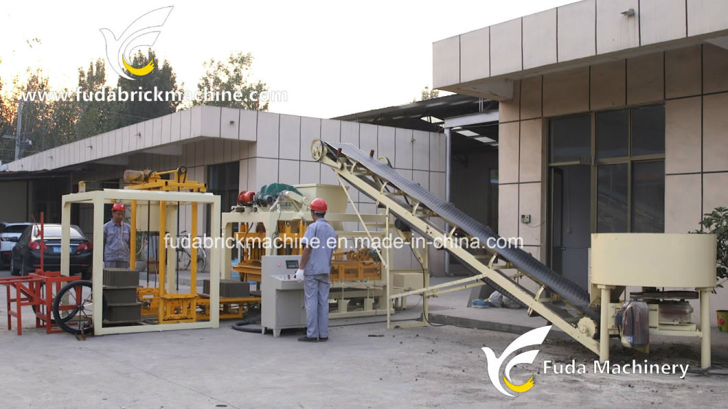 Cement Paving Block Making Machine Qt4-25 Curb Stone Brick Machine Paving Block Machine