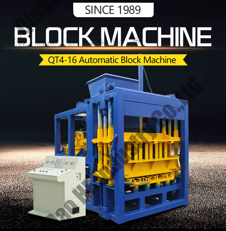 Qt4-16 Paving Block Hydraulic Hollow Concrete Block Machine