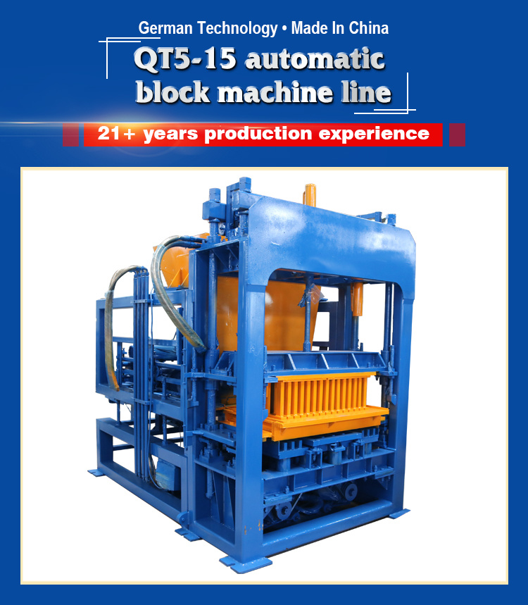 Qt5-15 Automatic Brick Paving Machine Brick Machine Production Line Brick Machine in Pakistan