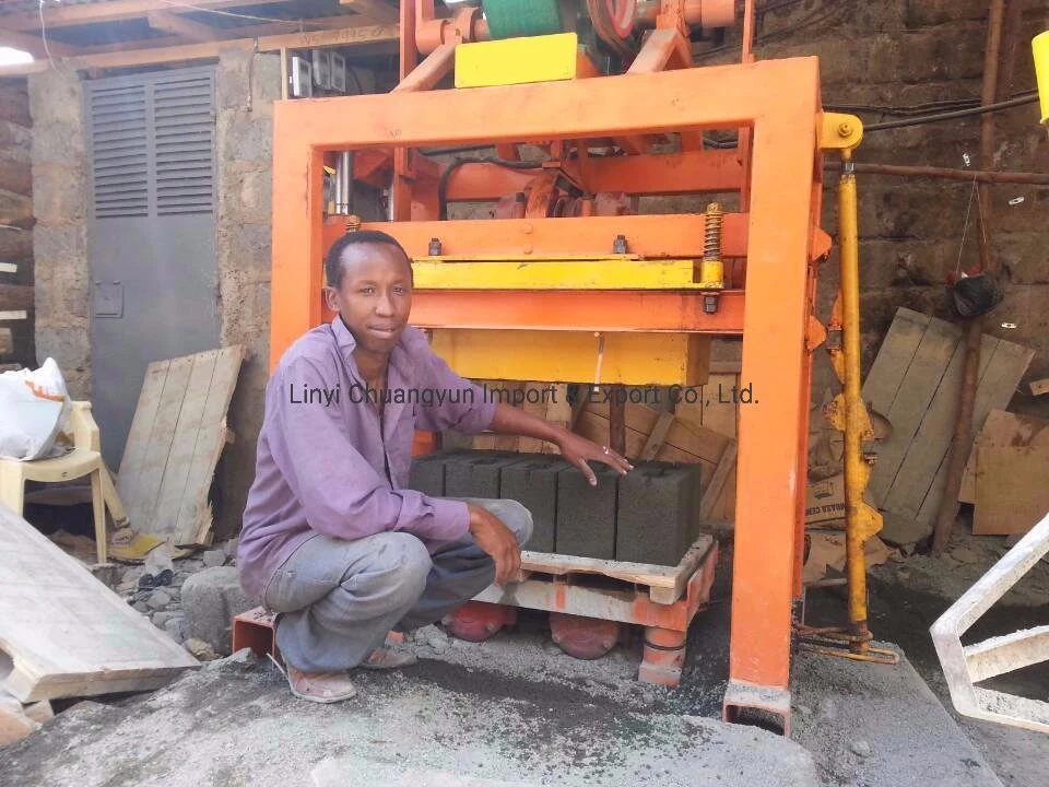 Qtj4-40 Manual Cement Brick Making Machine / Concrete Cinder Block Machine Bangladesh
