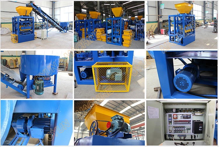 Qt4-24 Semi-Automatic Block Machine Production Line Building Material Machinery