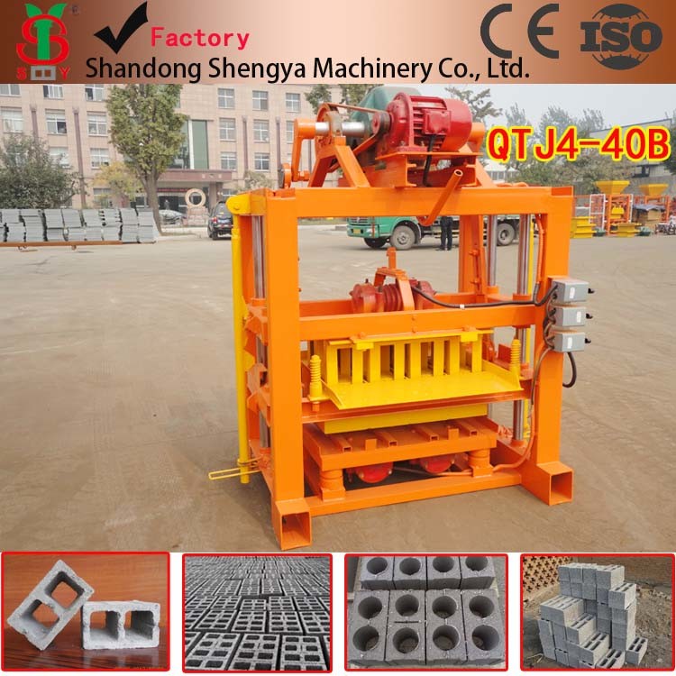 Factory Prices Manual Cement Concrete Brick Block Machine Qtj4-40b
