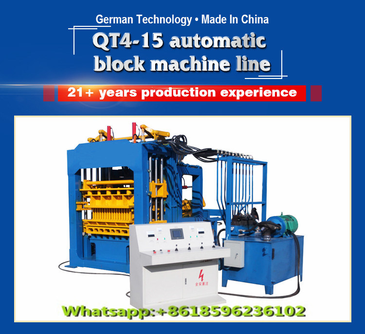Qt4-15 Concrete Block Machine Made in China, High Efficient and Low Cost Brick Making Machine, Hollow Paver Machine