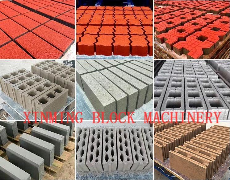 Brick Press Machine Qt 4-30 Hydraulic Semi-Automatic Concrete Block Machine Brick Making Machine for Wall Materials