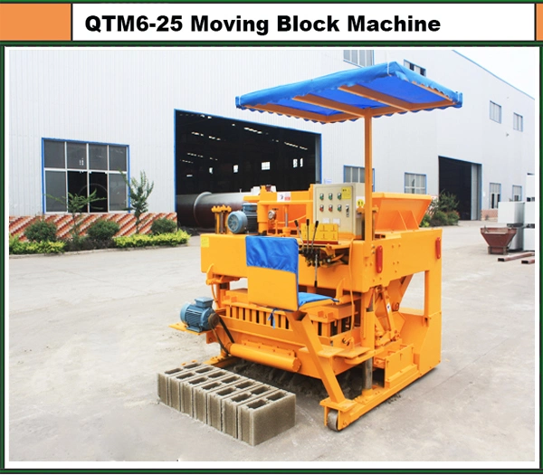 Qtm6-25 Hydraulic Block Machine Hot Sell in Mozambique Movable Brick Making Machine