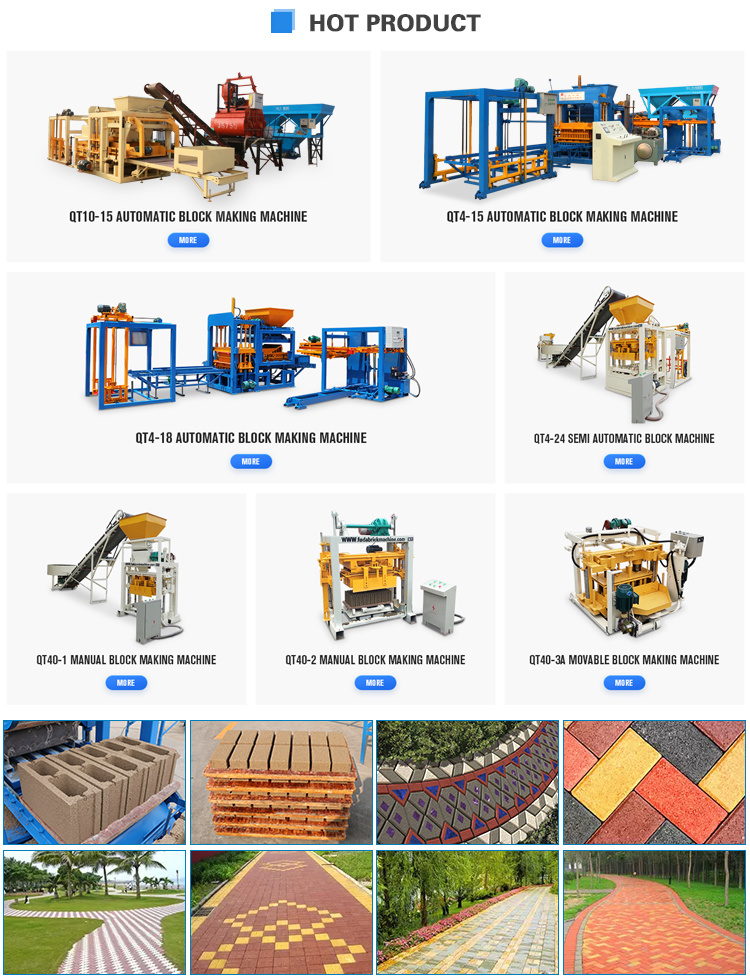 Fuda Qtj4-40 Low Cost Investment Concrete Paver Tile Block Making machine