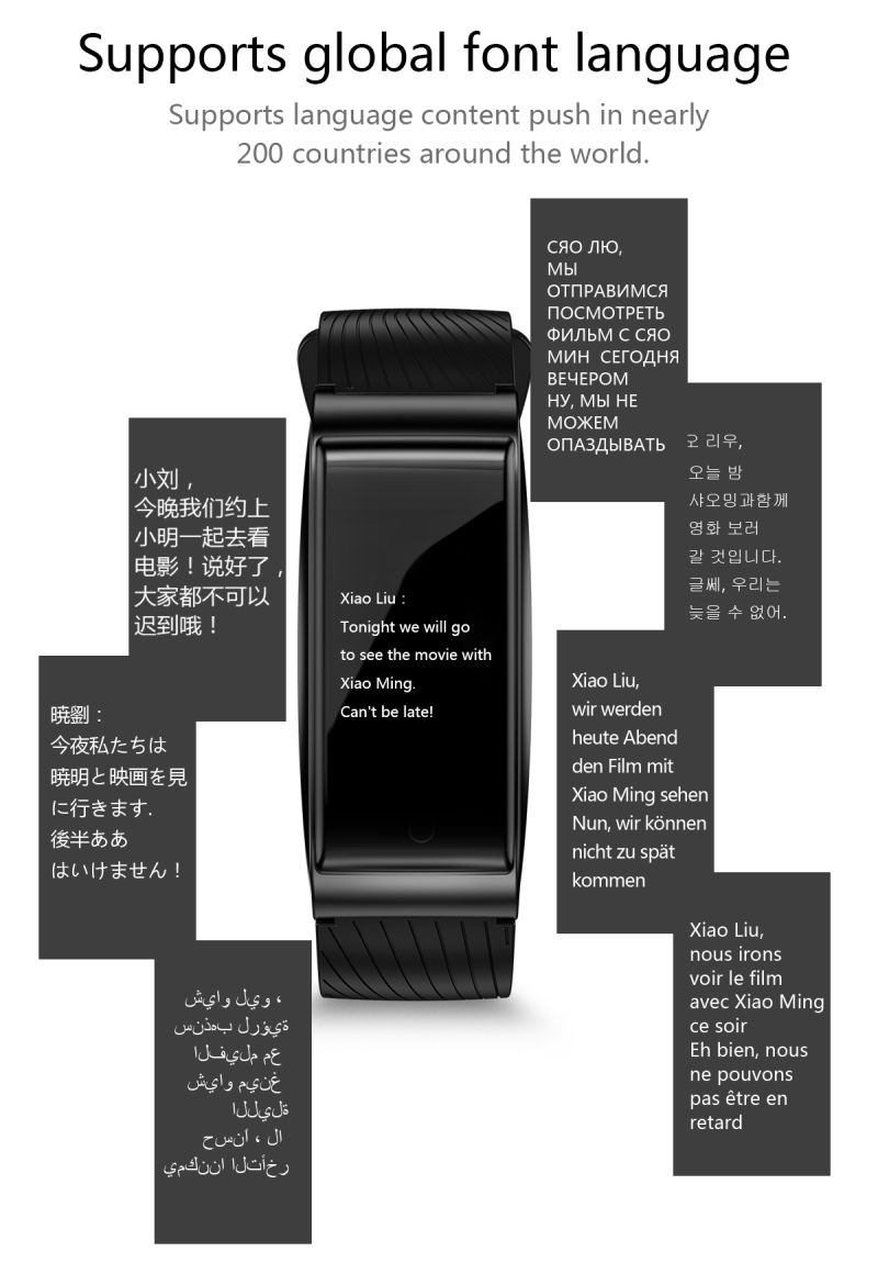 Multi-Sport Mode Smart Bracelet Sedentary Reminder Smart Watch Anti-Lost Smart Brand